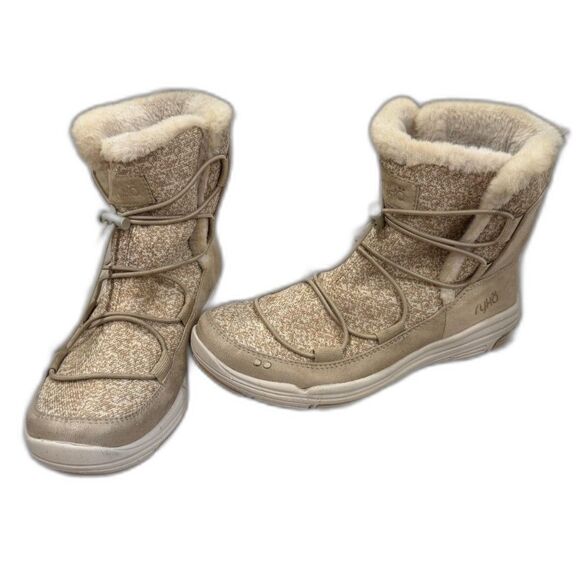 Ryka Shoes - Ryka Faux Fur Lined Winter Boots Beige Tan Size 7